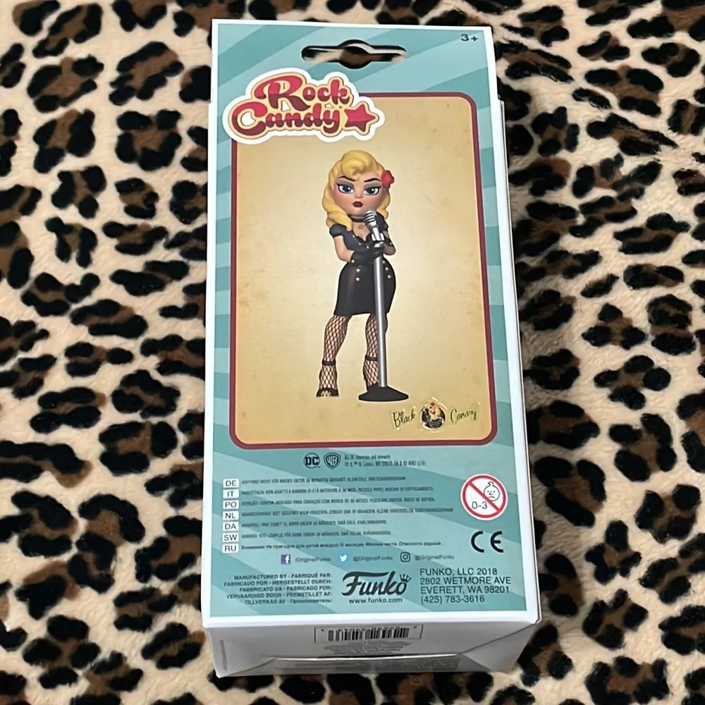 FUNKO Rock Candy DC Comics Bombshells Black Canary Doll 🌹Rockabilly Pin-up Rose - Picture 7 of 15